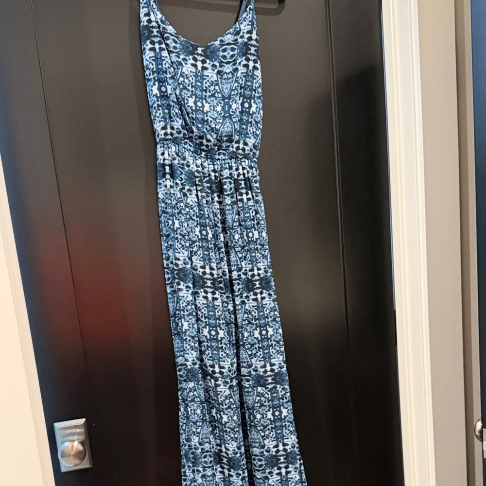 Abercrombie & Fitch Navy and White Patterned Dress